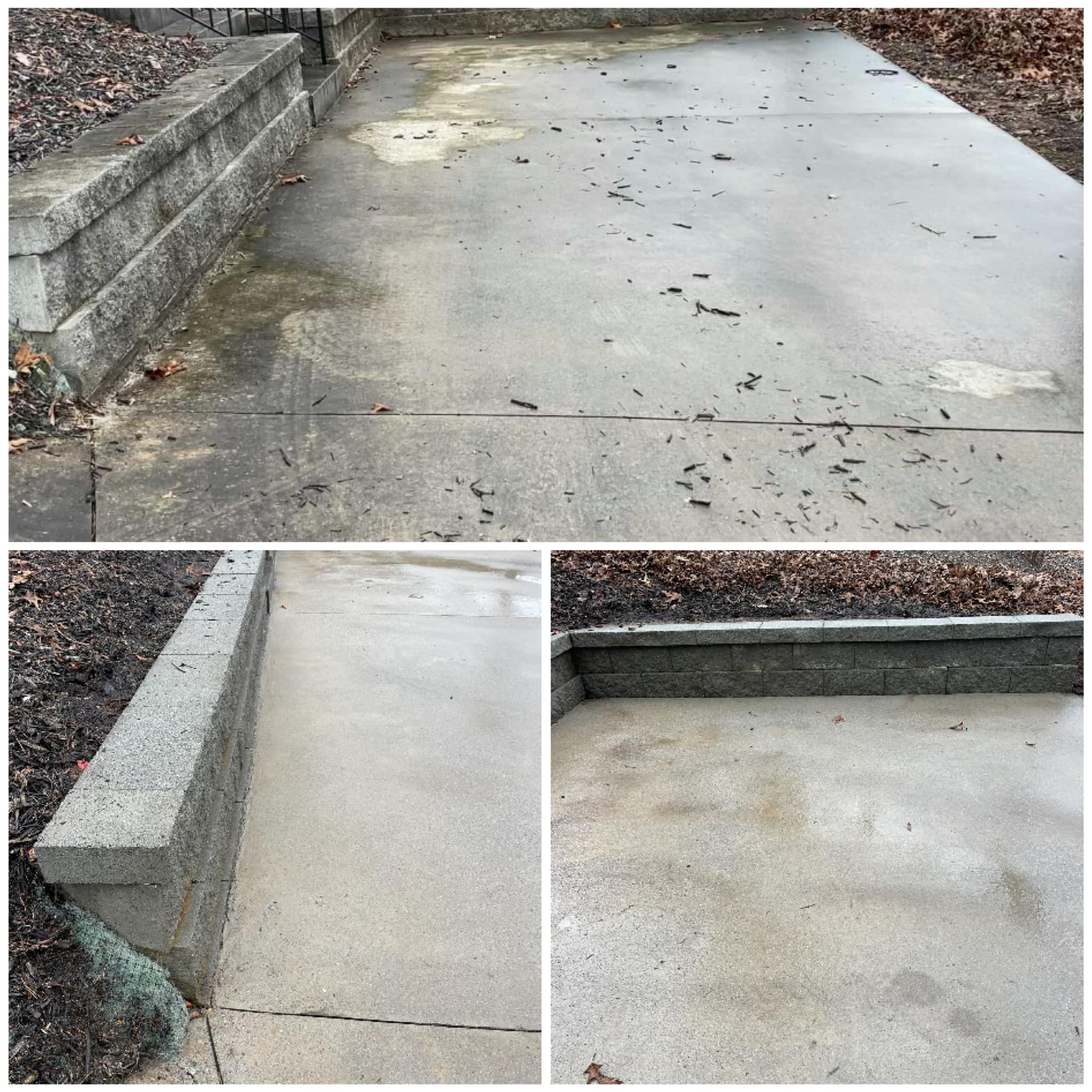 Before and After Driveway cleaning